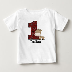First Birthday Cowboy Horse Baby T-shirt