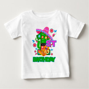 First Birthday Girl Fiesta   Mexiko-Party Baby T-shirt