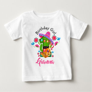 First Birthday Girl Fiesta Mexiko-Party Baby T-shirt