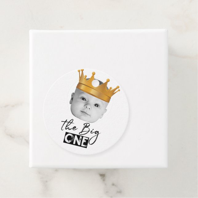 First Birthday Modern Foto Vielen Dank Geschenkanhänger (Beispiel)