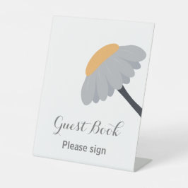 First Birthday Party Chamomile Blumen Guest Book Sockelschild