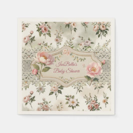 First Bloom Baby Shower Serviette mit eleganten Bl