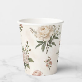 First Bloom Floral Baby Shower Papierbecher