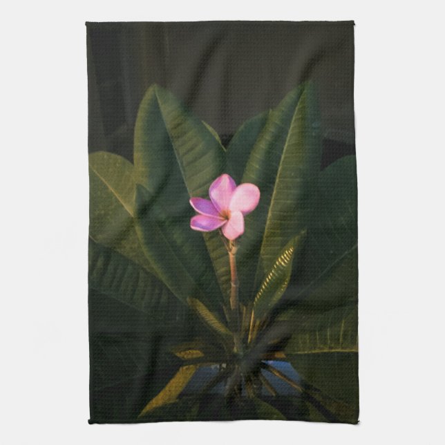 First Bloom, Plumeria Geschirrtuch (Vertikal)