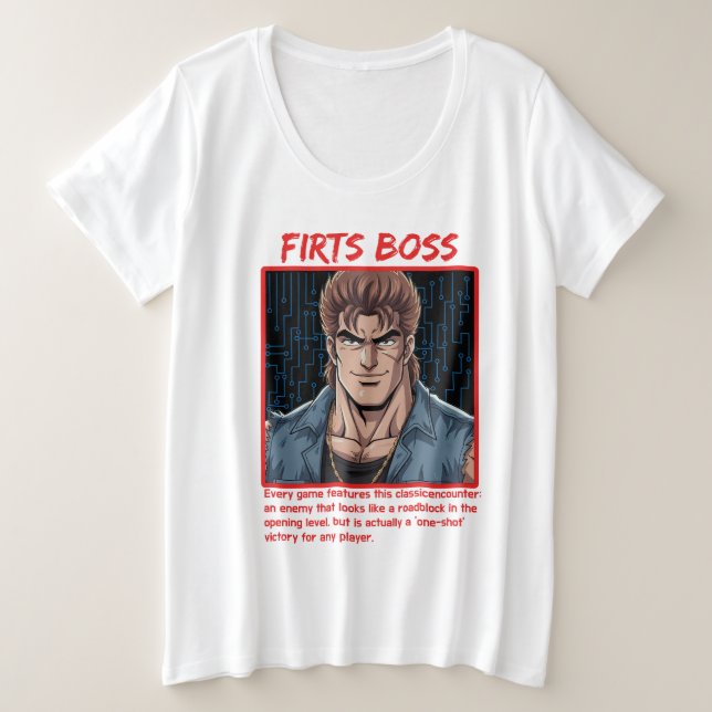 First Boss  Große Größe T-Shirt (Design vorne)