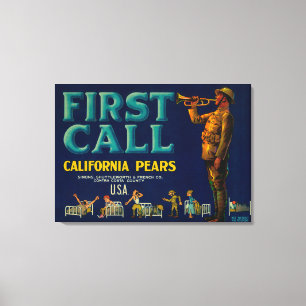 First Call Peak Crate LabelContra Costa, CA Leinwanddruck