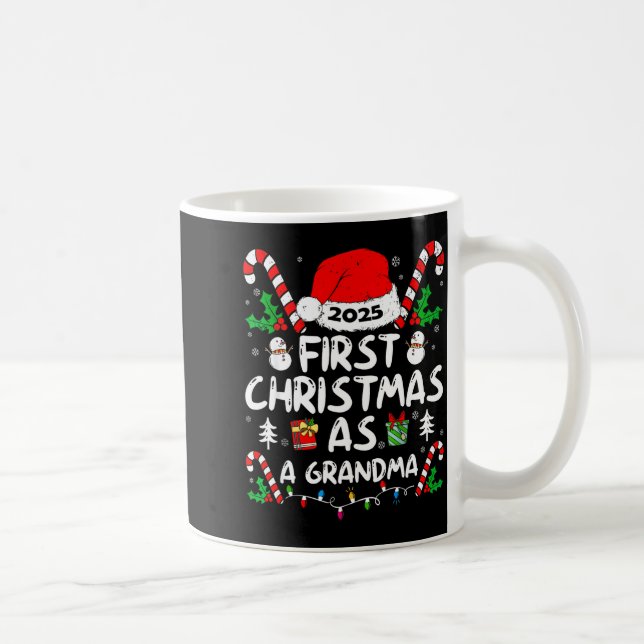 First Christmas As A Grandma 2025 Family Matching  Kaffeetasse (Rechts)