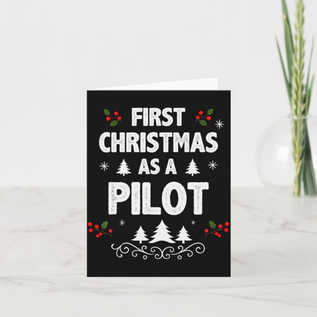 First Christmas As A Lot Funny Holiday Men Women X Karte (Vorderseite)