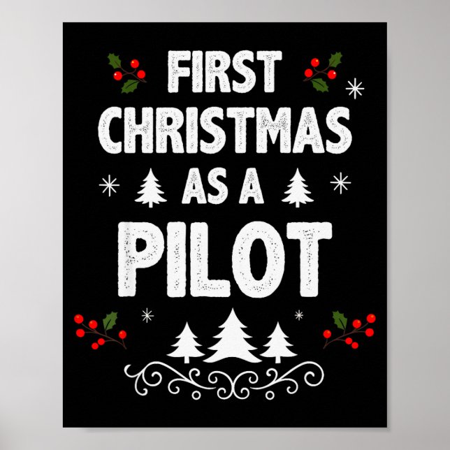 First Christmas As A Lot Funny Holiday Men Women X Poster (Vorne)