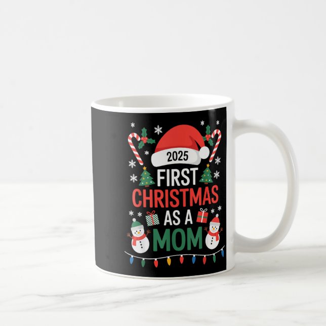 First Christmas As A Mom 2025 Family Matching Holi Kaffeetasse (Rechts)