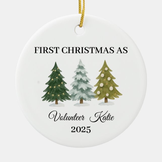 First Christmas as volunteer, volunteer Ornament (Vorne)