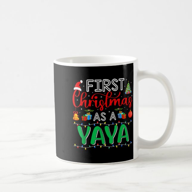 First Christmas As Yaya Family Matching New Yaya  Kaffeetasse (Rechts)