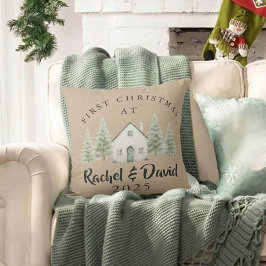  First Christmas at New Home Pillow  Kissen