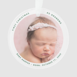 First Christmas Baby Foto Oma Keepake Ornament
