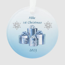 First Christmas Blue & Silver Baby