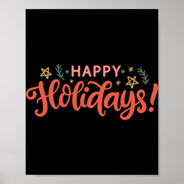 First Christmas Cute Animal Letters Boy Name Baby  Poster (Vorne)