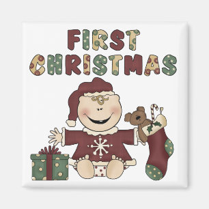 First Christmas Girl Tshirts & Gifts Magnet