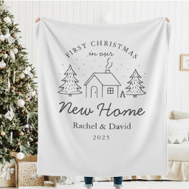 First Christmas in Our New Home” Blanket Fleecedecke