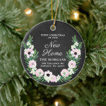 First Christmas In Our New Home Personalized Black Keramik Ornament<br><div class="desc">First Christmas in Our New Home Personalized Black Ceramic Ornament. Personalize with your custom information on both front and back.</div>