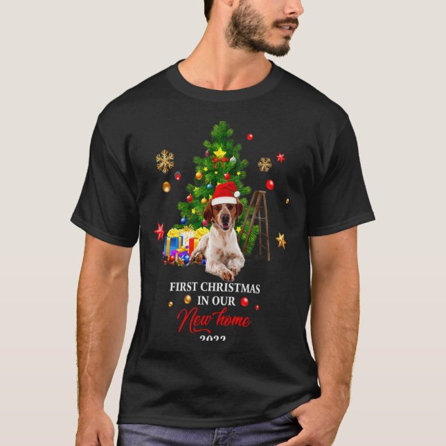 First Christmas In Our New Home Xmas Beagle Dog T  T-Shirt (Vorderseite)