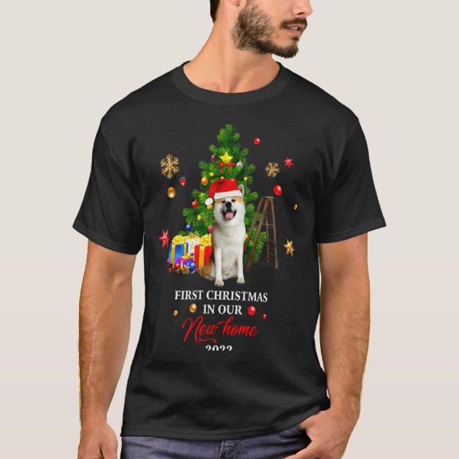 First Christmas In Our New Home Xmas For Shiba T S T-Shirt (Vorderseite)