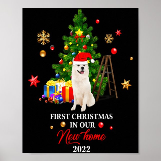 First Christmas In Our New Home Xmas Gift For Samo Poster (Vorne)