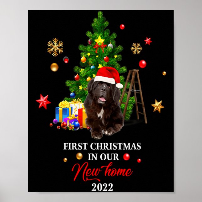 First Christmas In Our New Home Xmas Newfoundland  Poster (Vorne)