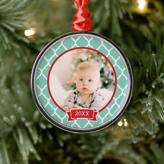 First Christmas Keepsake Foto Holiday Ornament (Baum)