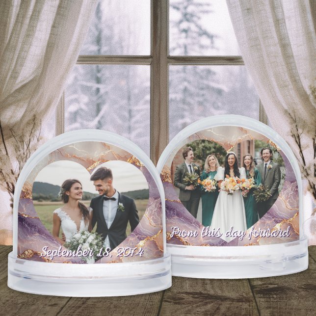 First Christmas Marble Wedding Gift Snow Globe Schneekugeln (Von Creator hochgeladen)