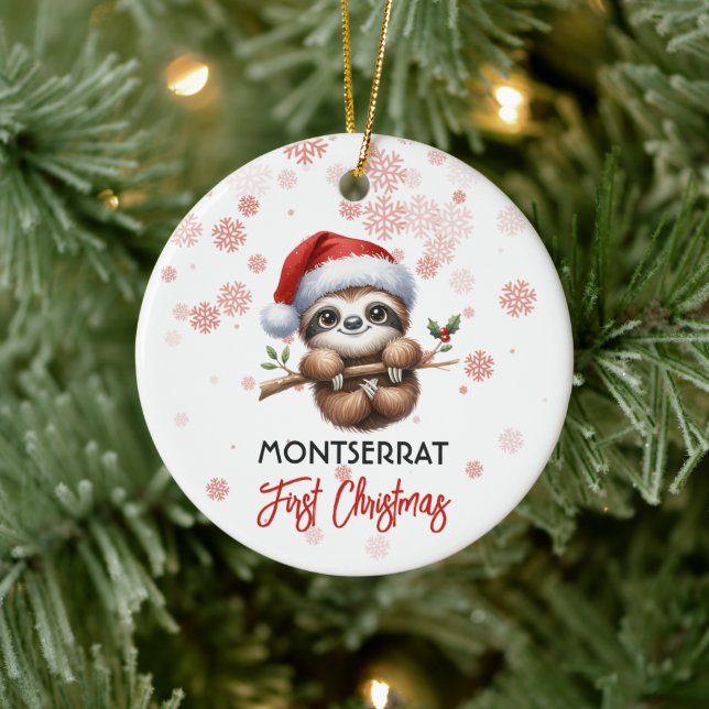 First Christmas niedlich Sloth Baby Ornament (Baum)