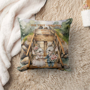 First Christmas Outdoorsy Couple neu Kissen