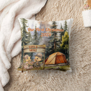 First Christmas Outdoorsy Couple neu Kissen