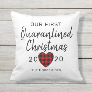 First Christmas Quarantäne Moderne Personalisiert Kissen