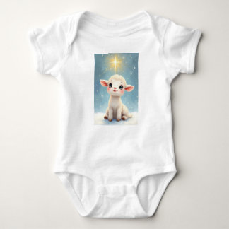 First Christmas Religious Heavens Little Lamb with Baby Strampler