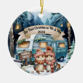 First Christmas RV Couple New Ornament
