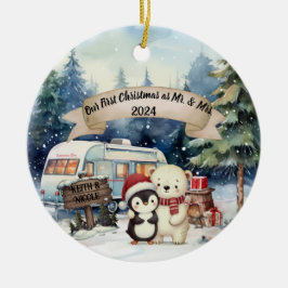 First Christmas RV Couple New Ornament
