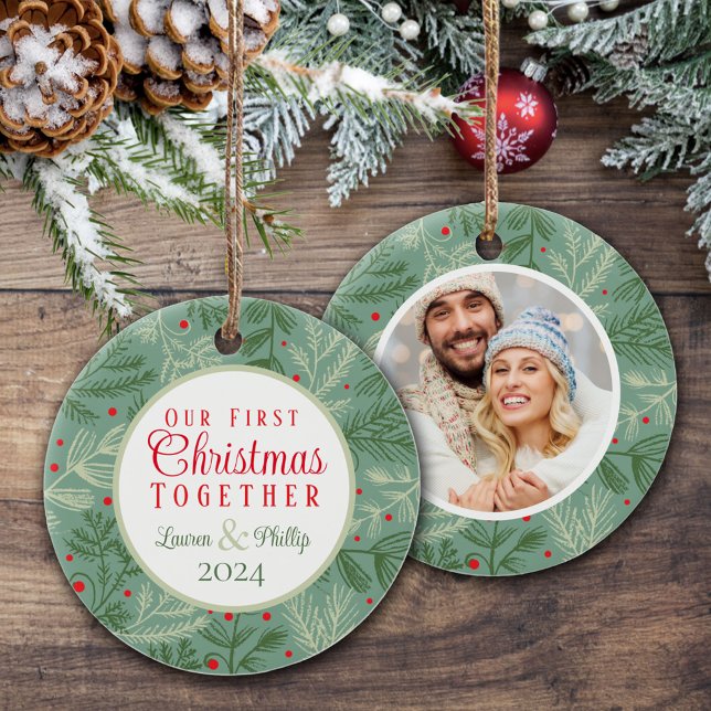 First Christmas Together Foto Keramik Ornament (Von Creator hochgeladen)