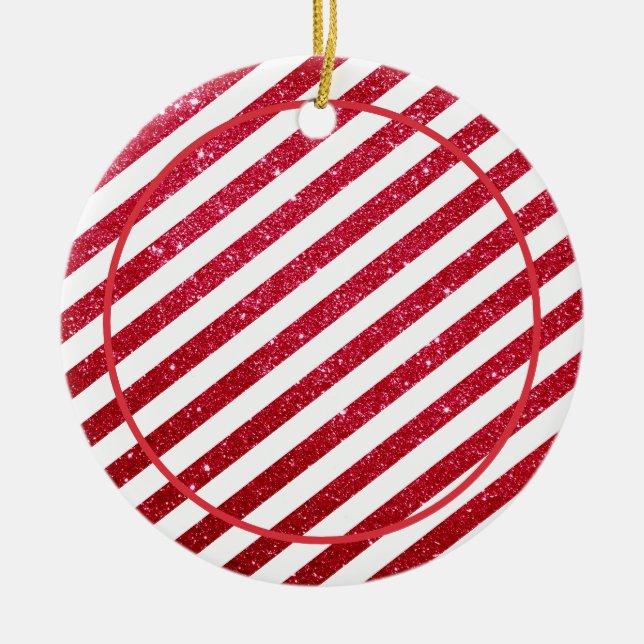 First Christmas Together Red White Foto Couple Keramik Ornament (Vorne)