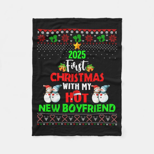 First Christmas With My Hot New Boyfriend 2025 Cou Fleecedecke (Vorderseite)