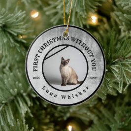 First Christmas Without You Pet Memorial Keramik Ornament