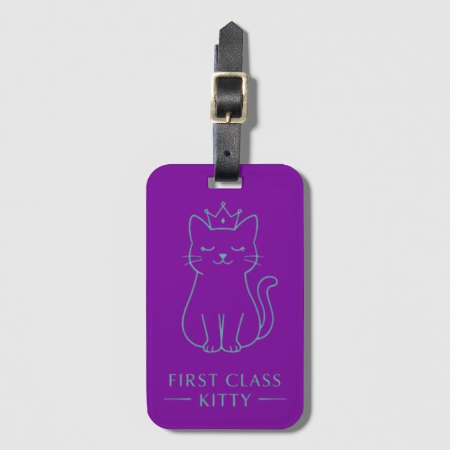 First Class Kitty Gepäckanhänger (Vorderseite Vertikal)