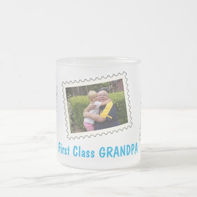 First Class Opa Best Opa 3 individuelle Fotos Mattglastasse (Mittel)