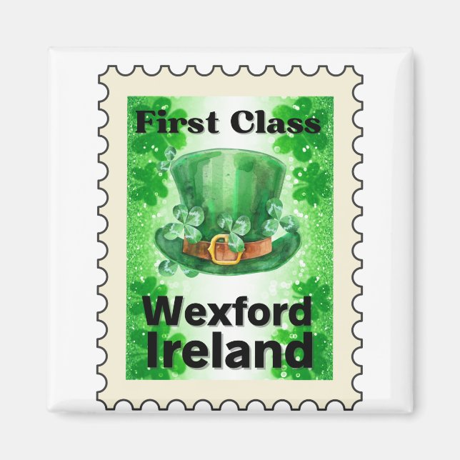 First Class Wexford Ireland Briefmarke Magnet (Vorne)