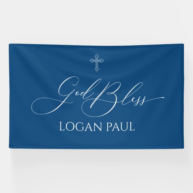 First Communion God Bless Sage banner backdrop  (Horizontal)