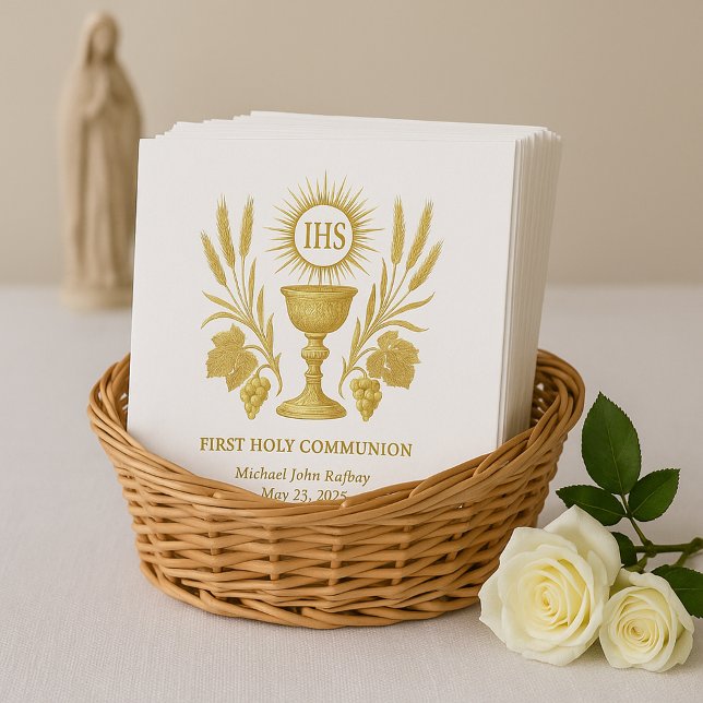 First Communion Gold Eucharist Chalice Serviette (Von Creator hochgeladen)