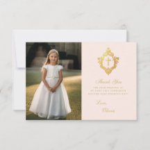 First Communion Pink Gold Elegantes Girl Foto Wapp