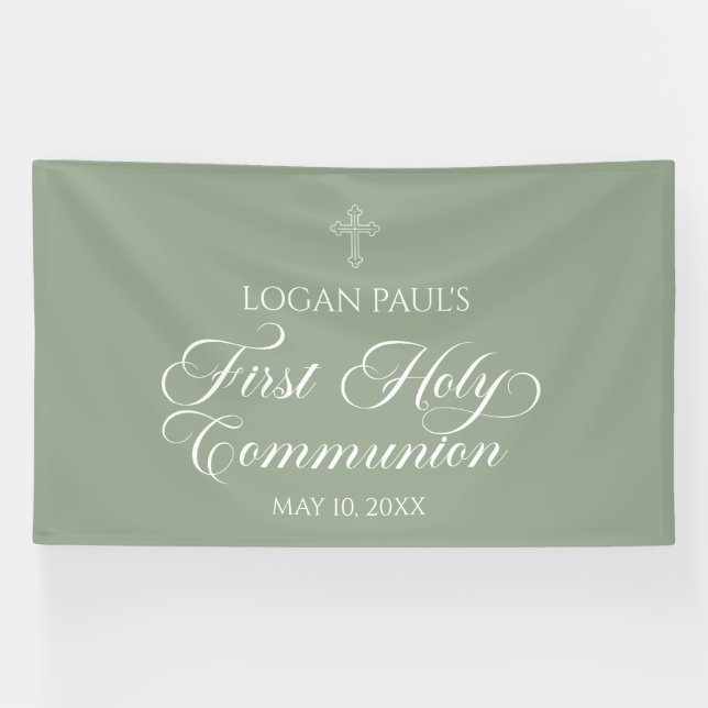First Communion Sage banner backdrop  (Horizontal)
