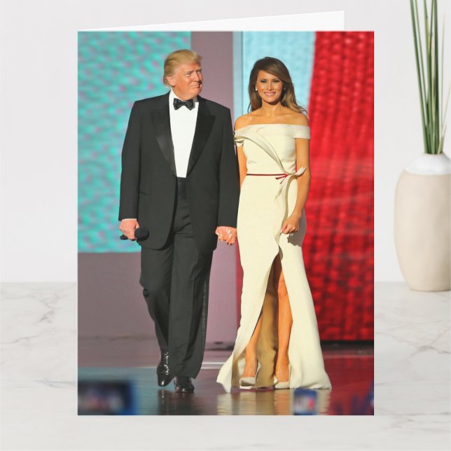 First Couple Donald und Melania Trump Liberty Ball Karte (Vorderseite)