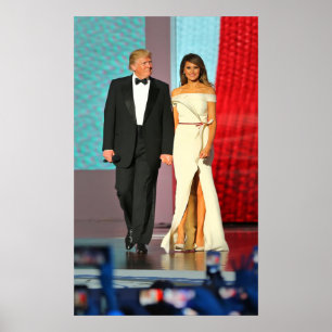 First Couple Donald und Melania Trump Liberty Ball Poster