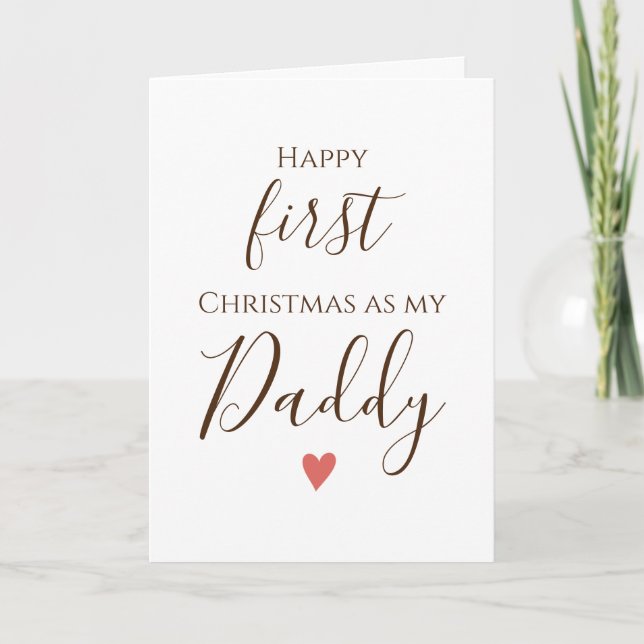 First Daddy Merry Chirstmas Card Karte (Vorderseite)